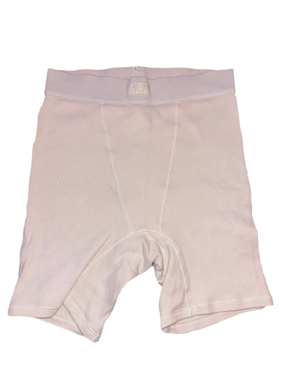 SKIMS Bone Cotton Ribbed Boxers